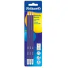 Crayon à papier Pelikan avec gomme HB - Blister de 3 Crayons Graphite