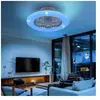 RL Ventilateur de plafond avec éclairage et télécommande, plafonnier silencieux avec ventilateur et changeur de couleurs rvb, veilleuse cct à intensité