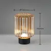 RL LIVE YOUR LIGHT Reality Leuchten R57761113 Lord R57761113 Lampe de table à LED avec 4 touches tactiles en métal noir mat et verre ambre 1,5 W