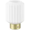 RL LIVE YOUR LIGHT Reality Leuchten Lord R57761101 Lampe de table LED sur batterie, en métal laiton mat, verre blanc, avec LED 1,5 W, 4 touches tactiles