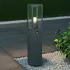 Potelet extérieur détecteur E27 anthracite verre - Trio - Garonne