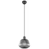 Trio Leuchten Suspension TARIFA 362800132, métal noir mat, verre chrome vaporisé, excl. 1x E27