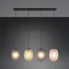 TRIO FACETTE - Hanglamp - Zwart mat - excl. 4x E27 4 W - Plafondbevestiging - In hoogte verstelbaar