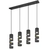 4-lichts koker hanglamp Stream zwart - 364000432