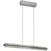 Trio Suspension LED, plafonnier, nickel mat, tactile, dimmable, H 150 cm