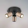 Plafonnier spot orientable en métal noir mat D 30 cm