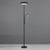 Lampadaire LED lampe de bureau noir dimmable télécommande H 183 cm