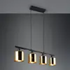 Suspension lampe salle à manger suspension noir or 4 flammes E14 L 75 ...