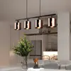 Suspension lampe salle à manger suspension noir bronze 4 flammes E14 L...