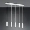 Trio, Suspension, 367700531 Soka GU10 Pendelleuchte 5-fach  5,5cm Weis...