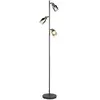 RL Lampadaire, lampe de bureau, métal noir, 3 ampoules E14, interrupte...