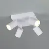 Trio Plafonnier lampe de couloir lampe de plafond métal blanc 4 flamme...