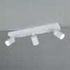 Trio Plafonnier lampe de salon lampe de plafond métal blanc 3 flammes ...