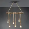Reality Leuchten Suspension Wilma En Bambou, À 6 Lampes