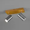 TRIO MARLEY - Spot - Nikkel mat - excl. 2x GU10 4,5W - Houten element