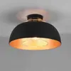 Trio Lighting Reality Punch Plafonnier Semi-Encastré Punch Modern Bowl Noir Mat