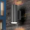 Reality Laredo Wandlamp 2X GU10 Max 10W IP44 Antraciet
