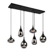 Trio Lumina Plafonnier suspendu moderne à 6 lumières noir mat