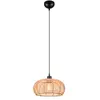 Trio Lighting Suspension Led Métal Et Rotin Culot E27 29 Cm - Trio - Inga