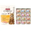 Carny Lot de 6 boîtes de pâtée pour chat de 200 g - Mélange de volaille - Sans céréales ni sucre - Avec ingrédients frais et charnus
