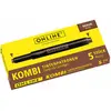 ONLINE 5x Recharges d'encre pour stylos-plumes I compatible avec LAMY, Pelikan etc I encre marron I cartouches d'encre universelles pour stylo à plume et roller à cartouches, non effaçable