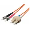 Equip Câble Fibre Optique St->SC monomode Duplex OS2 Jaune 2 m