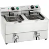 Bartscher Dubbele-friteuse met aftapkranen | 58(b) x 55(d) x 41(h) cm