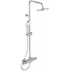 Colonne de douche thermostatique avec tablette - CERATHERM T50 - Pomme...