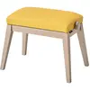 K&amp M 13947 - Banquette piano couleur grise, siège velours jaune