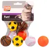 4 balles en caoutchouc Karlie pour chat