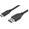 DIGITUS Câble adaptateur USB Superspeed Type C vers USB Type A 1 m Noir