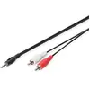 Digitus 2.5m, 3.5mm 2xrca 2.5m 3,5mm 2 x rca noir câble audio (db-510300-025-s)