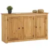 Idimex Buffet salle à manger CANCUN L 135 cm en bois massif finition laquée avec 3 portes battantes