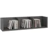 Idimex Etagère murale NELLO, meuble de rangement pour CD et DVD ou décoration avec 3 compartiments ouverts, en mélaminé gris mat