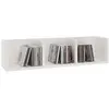 Idimex Etagère murale NELLO, meuble de rangement pour CD et DVD ou décoration avec 3 compartiments ouverts, en mélaminé blanc mat