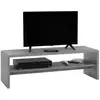 Idimex Table basse NOELLE, table de salon rectangulaire ou meuble TV de 120 cm avec 1 étagère de rangement, en mélaminé décor béton