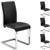 Chaises de salle à manger LETICIA - IDIMEX - Piètement chromé et revêt...