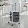 Caisson sur roulettes - IDIMEX GINA - 3 tiroirs en plastique noir - 2 ...