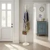 Idimex Portemanteau ZENO en métal coloris beige portant à vêtements su...