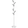 Idimex Porte-manteaux ZENO portant à vêtements sur pied en forme d'arbre, 6 crochets sur différentes hauteurs, en métal laqué blanc-noir