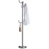 Idimex Porte-manteaux MILA portant pour vêtements sur pied socle rond et 8 crochets dont 3 à mi-hauteur, meuble d'entrée en métal chromé