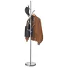 Idimex Porte-manteaux ZENO portant à vêtements sur pied en forme d'arbre avec 6 crochets sur différentes hauteurs, en métal laqué gris