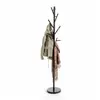 Idimex Porte-manteaux ZENO portant à vêtements sur pied en forme d'arbre avec 6 crochets sur différentes hauteurs, en métal laqué noir