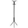 Idimex Porte-manteau ARIST portant pour vêtements sur pied hauteur 174 cm avec 8 crochets, meuble d'entrée en métal laqué noir