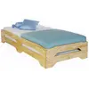 Idimex Lot de 2 lits superposables RONNY 90 x 200 cm couchage supplémentaire fonctionnel en pin massif vernis naturel