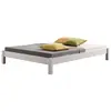 Idimex Lit futon double pour adulte TAIFUN 140 x 200 cm, 2 personnes, 2 places, pin massif lasuré blanc