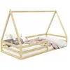 Lit cabane SILA 90x190 cm - IDIMEX - Lit simple enfant 1 place - Bois ...