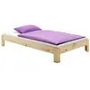 Lit en pin THOMAS - IDIMEX - 140x200cm - Vernis naturel - Design moder...