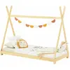 Lit cabane enfant en pin massif vernis naturel - IDIMEX - ELIN - Couch...
