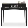 Idimex Bureau MILANO avec 4 tiroirs et 1 niche, en pin massif - Noir